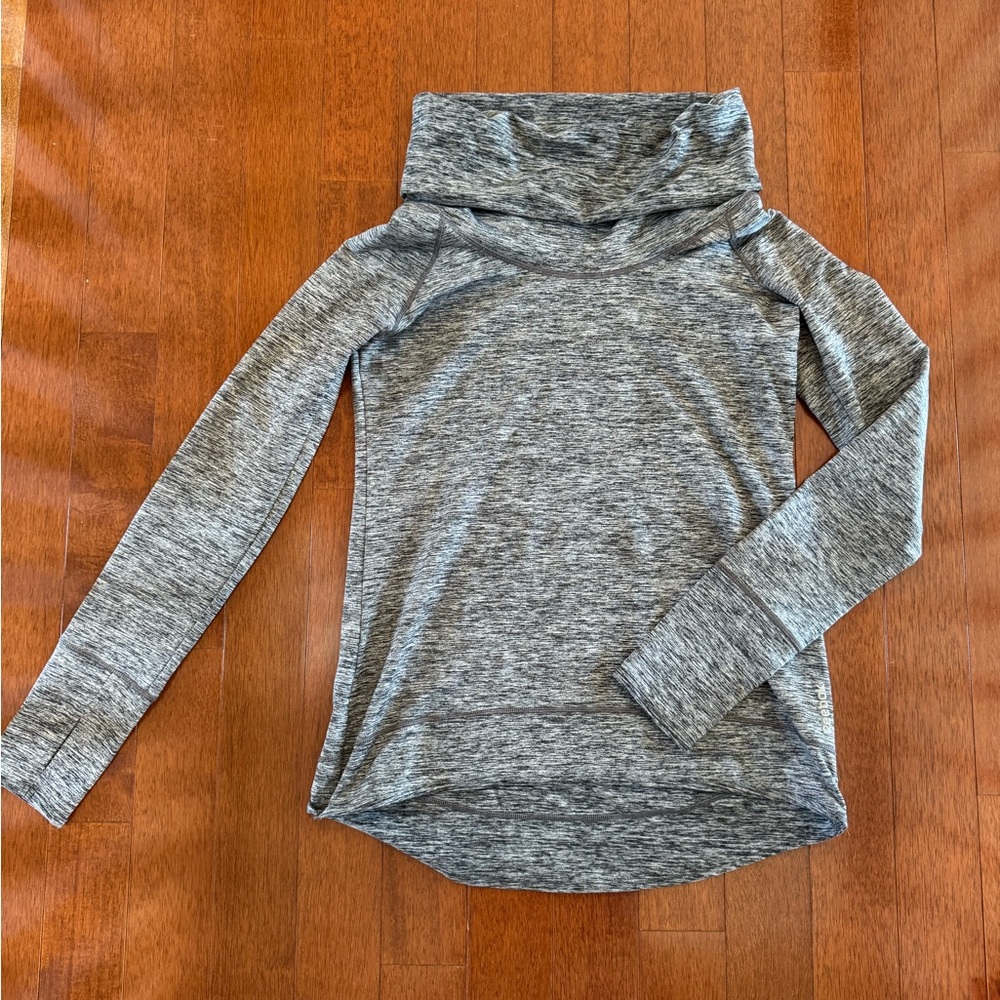 Gray Women's Cowl Neck Top